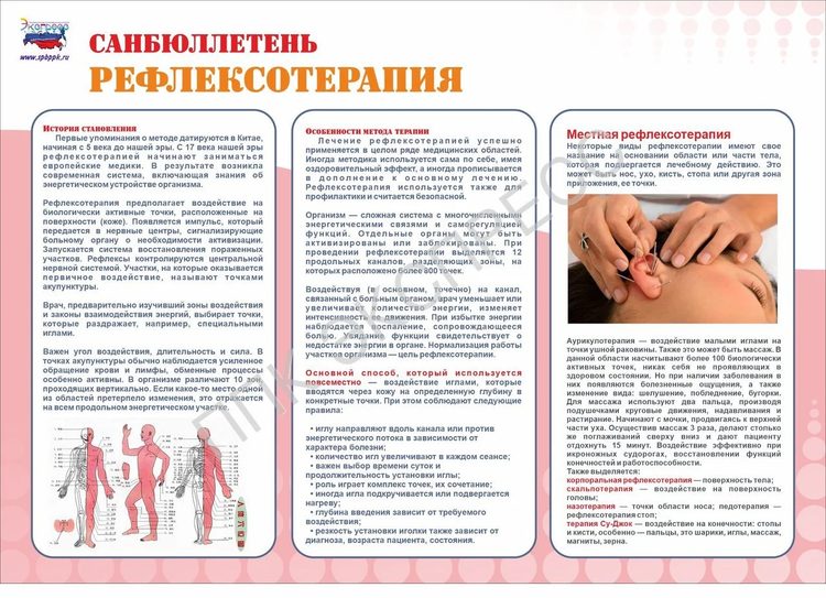 Стенд "Рефлексотерапия 3"