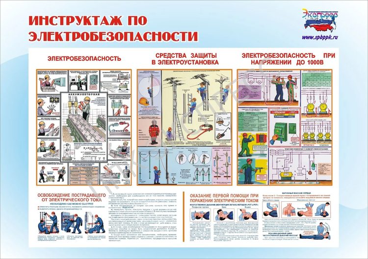 Стенд "Инструктаж  по электробезопасности"